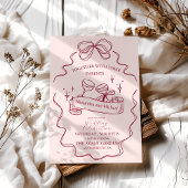 eigenzinnige boog handgeschreven bruiloft kaart