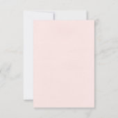 eigenzinnige boog handgeschreven bruiloft RSVP kaartje (Achterkant)