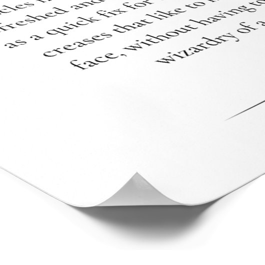 eigenzinnige botoxdefinitie poster (Hoek)