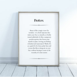 eigenzinnige botoxdefinitie poster