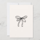 Eigenzinnige Bow Hand Drawn Doodle Sketch Vrijgeze Kaart (Achterkant)