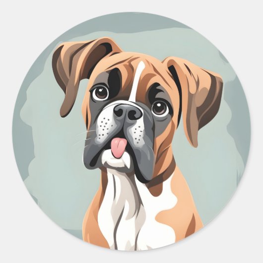 Eigenzinnige Boxer Sticker (Voorkant)