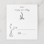 Eigenzinnige Bruiloft bloemen Plaats kaart Plaatskaartje (Buitenkant ongevouwen)