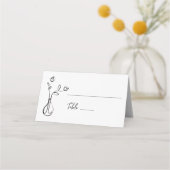Eigenzinnige Bruiloft bloemen Plaats kaart Plaatskaartje (Voorkant)
