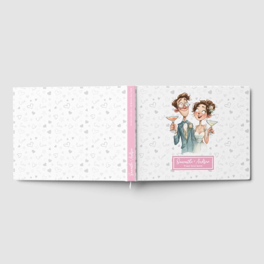 Eigenzinnige bruiloft gastenboek Funny Couple Wate (Volledig)
