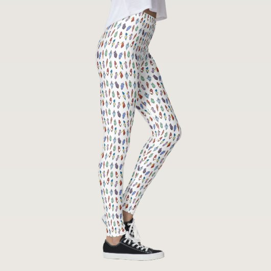 Eigenzinnige Cartoon Bird Pattern Leggings (Rechts)