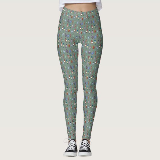 Eigenzinnige Cartoon Bird Pattern Leggings (Voorkant)