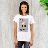 Eigenzinnige Cartoon Koe Fun Boerderij Dier T-shirt