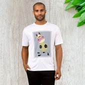 Eigenzinnige Cartoon Koe Fun Boerderij Dier T-shirt
