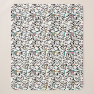 Eigenzinnige Cartoon Llama Herd Doodle Sherpa Deken