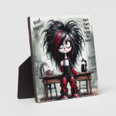 Eigenzinnige Coffee Lady Begin niet met plaque met Fotoplaat (Voorkant)