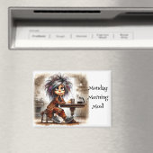 Eigenzinnige Coffee Lady Monday Vibe Magnet (Insitu (Vaatwasser))