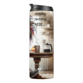 Eigenzinnige Coffee Lady Monday Vibe Thermische Tu Thermosbeker (Geroteerd rechts)