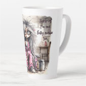 Eigenzinnige Coffee Lady Terug van Latte Mok (Rechterhoek)