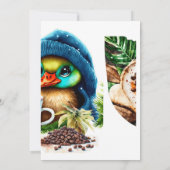 Eigenzinnige Coffee Lover Duck Design Kaart (Achterkant)