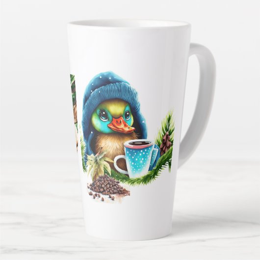 Eigenzinnige Coffee Lover Duck Design Latte Mok (Rechterhoek)