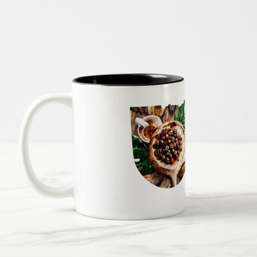 Eigenzinnige Coffee Lover Duck Design Tweekleurige Koffiemok (Links)