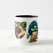 Eigenzinnige Coffee Lover Duck Design Tweekleurige Koffiemok (Center)