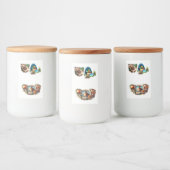 Eigenzinnige Coffee Lover Duck Design Voedselcontainer Etiket (Flessen)