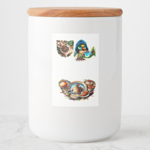 Eigenzinnige Coffee Lover Duck Design Voedselcontainer Etiket