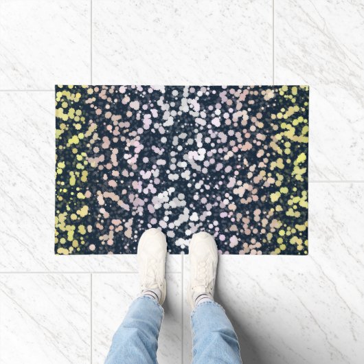 Eigenzinnige Cute Retro Boho Flora Pangender Pride Deurmat (Binnen)