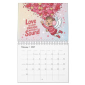 Eigenzinnige Deaf Awareness Cartoon Design Kalender (Feb 2027)