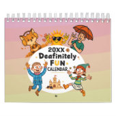 Eigenzinnige Deaf Awareness Cartoon Design Kalender (Hoes)