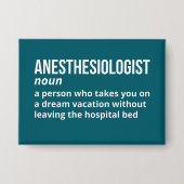 Eigenzinnige definitie van anesthesioloog button (Voorkant)