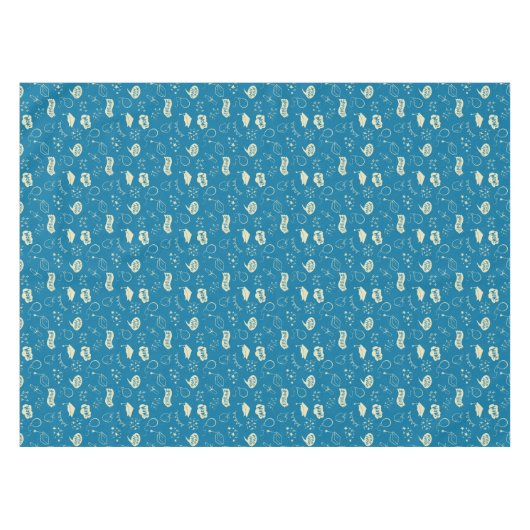 Eigenzinnige Doodle Blue Graduation Party Tafelkleed (Voorkant (Horizontaal))