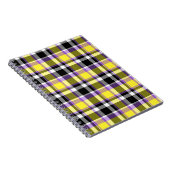 Eigenzinnige eclectische Boho Nonbinary Plaid Prid Notitieboek (Rechterzijde)