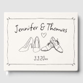 Eigenzinnige Eclectische Hand getrokken Schoenen D Gastenboek (Voorkant)