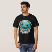 Eigenzinnige en Cool Scuba Diving Artwork T-shirt (Voorkant volledig)