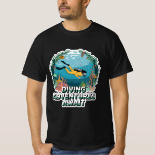 Eigenzinnige en Cool Scuba Diving Artwork T-shirt