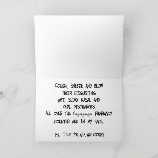 Eigenzinnige en Grappige Apotheker Kerst Kaarten (Binnen)