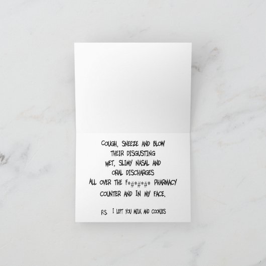 Eigenzinnige en Grappige Apotheker Kerstkaart Feestdagen Kaart (Binnen)