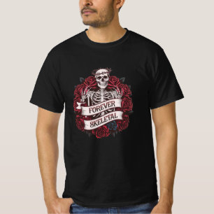 Eigenzinnige en Retro Skeleton Design voor Fans T-shirt