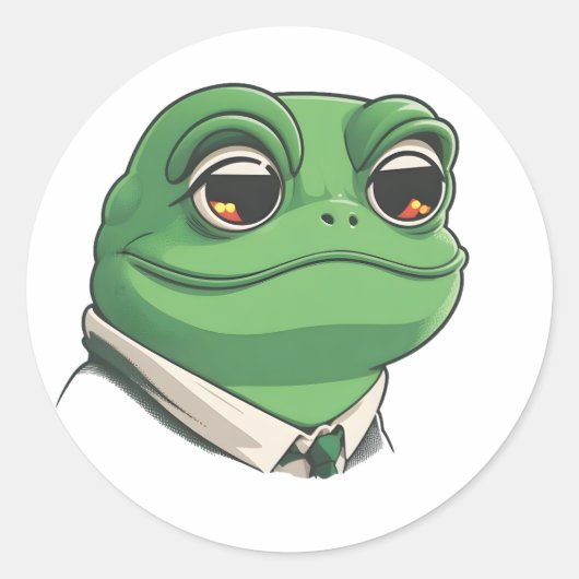 Eigenzinnige en stijlvolle amfibische kunst voor k ronde sticker (Voorkant)