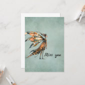 eigenzinnige fee | Miss You Wenskaart Kaart (Voorkant / Achterkant in situ)