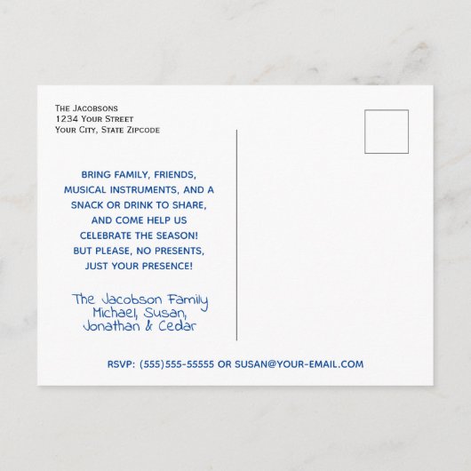 Eigenzinnige feestelijke plezier All Inclusive Hol Uitnodiging Briefkaart (Achterkant)