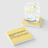 Eigenzinnige financiële gift stenen onderzetter (Zijkant)