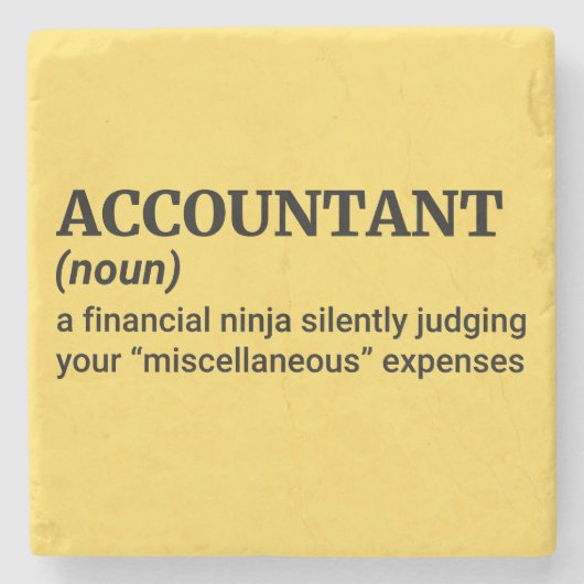 Eigenzinnige financiële gift stenen onderzetter (Voorkant)