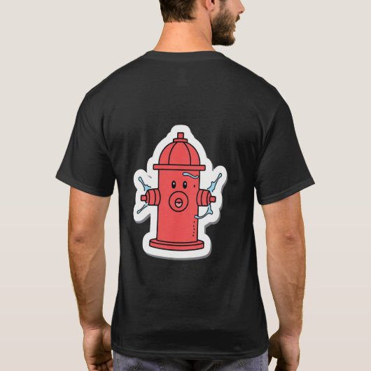 Eigenzinnige Fire Hydrant Splash T-shirt (Achterkant)
