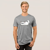 Eigenzinnige Fluffy Tail Cat Tri-Blend Shirt (Voorkant volledig)