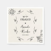 Eigenzinnige Franse  Whimsy Bows Engagement Party Servet (Voorkant)