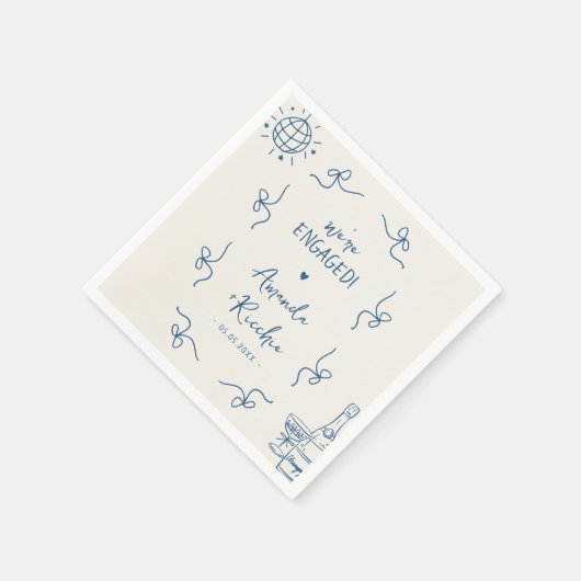 Eigenzinnige Franse  Whimsy Bows Engagement Party Servet (Hoek)