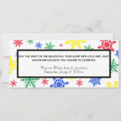 Eigenzinnige fun All Inclusive 3 foto primaire kle Feestdagenkaart (Achterkant)