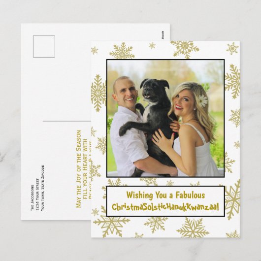 Eigenzinnige Fun All Inclusive Vakantie Seizoensge Feestdagenkaart (Voorkant / Achterkant)