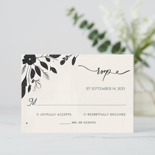 Eigenzinnige Funky Unique Humor Meme Funny Wedding RSVP Kaartje (Staand voorkant)