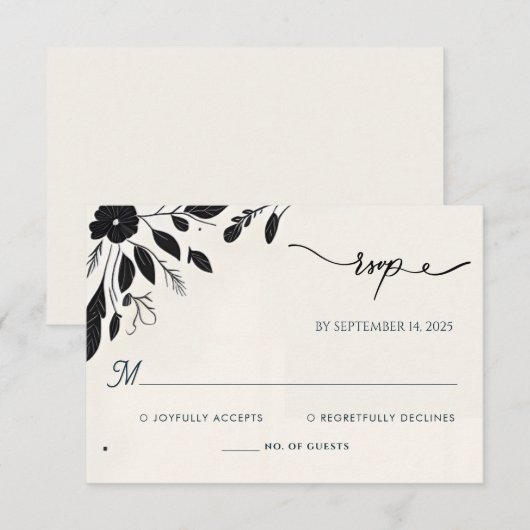 Eigenzinnige Funky Unique Humor Meme Funny Wedding RSVP Kaartje (Voorkant / Achterkant)