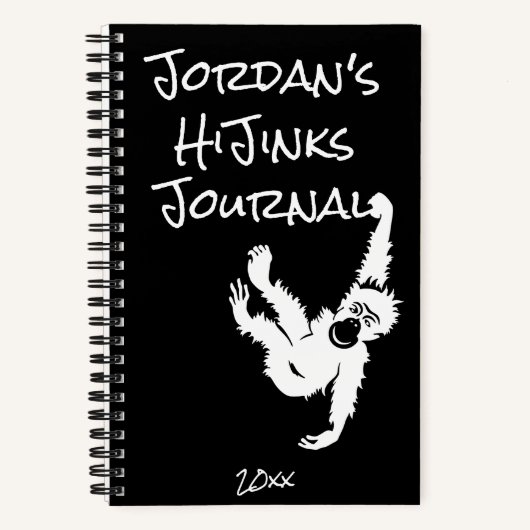 Eigenzinnige gepersonaliseerde HiJinks Journal Notitieboek (Voorkant)